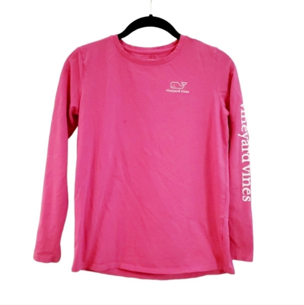 Vineyard Vines Pink Whale Long Sleeve Performance T-Shirt Women's XS/Girls Large